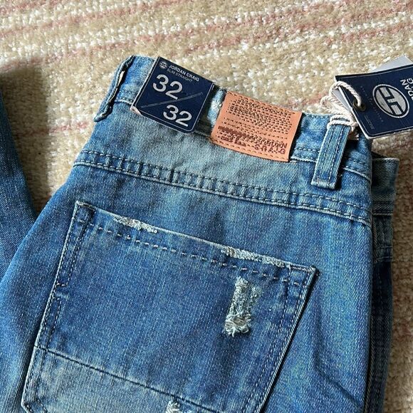 Jordan Craig slim straight cotton distressed jeans 32x32 NEW - Picture 2 of 11